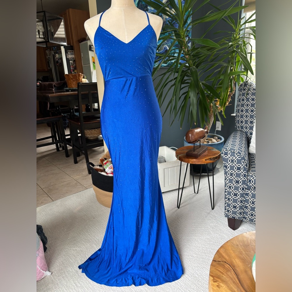 Blue Sparkly Prom Dress